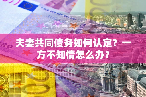 北京夫妻共同债务如何认定？一方不知情怎么办？