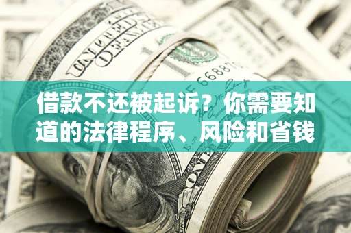 北京借款不还被起诉？你需要知道的法律程序、风险和省钱技巧