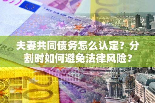 北京夫妻共同债务怎么认定？分割时如何避免法律风险？